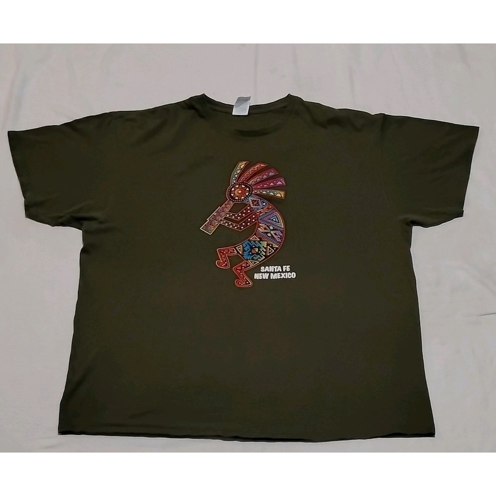 Vintage 2000s Delta Pro Weight Santa Fe New Mexico Graphic T-shirt  Green 2XL